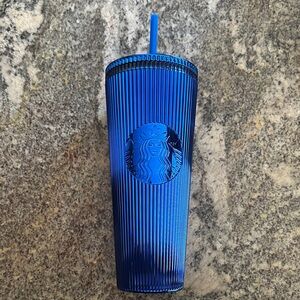 Never used Starbucks Metallic Blue Textured Tumbler